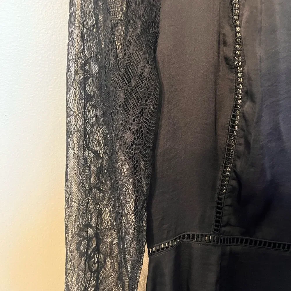 NWT Zara Black Lace Dress Size S - Picture 3 of 5